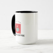 Mug Illustration de timbre Less Talk More Coffee (Devant gauche)