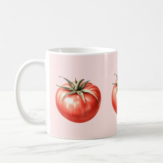 Mug Illustration de tomate à l'aquarelle (Gauche)