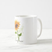 Mug Illustration de tournesol aquarelle - Lumineuse et (Devant droit)