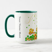 Mug Illustration de trèfle centré sur un pot d'or chan (Gauche)