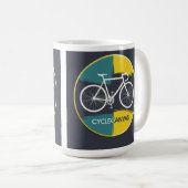 Mug Illustration de vélo minimaliste – (Devant droit)