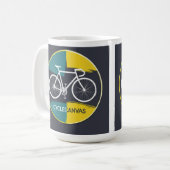 Mug Illustration de vélo minimaliste – (Devant gauche)