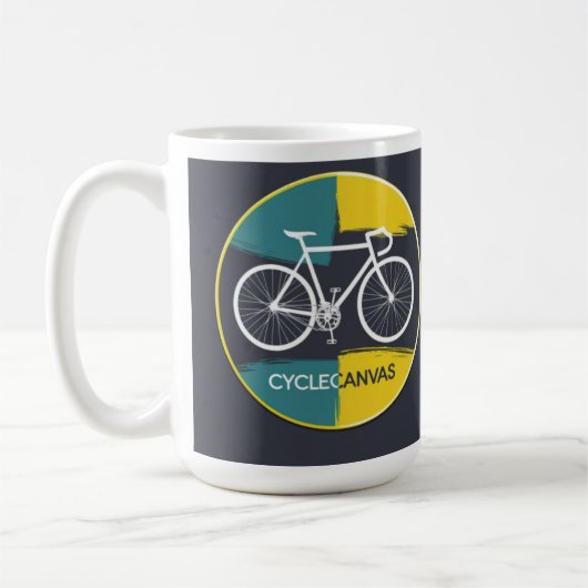 Mug Illustration de vélo minimaliste – (Gauche)
