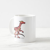 Mug Illustration De Velociraptor. (Devant gauche)