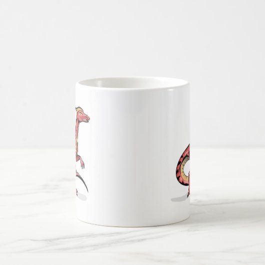 Mug Illustration De Velociraptor. (Centre)
