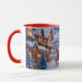 Mug illustration de village de Noël (Gauche)