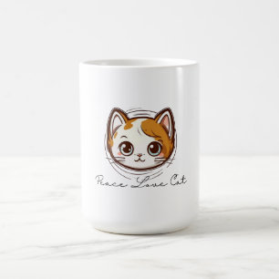 Mug Illustration de visage de chat de dessin animé mig