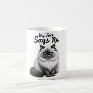 Mug Illustration de visage de chat drôle – Art de chat