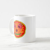Mug Illustration de visage de pizza souriante (Devant gauche)