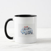 Mug Illustration de voiture de police avec deux (Gauche)