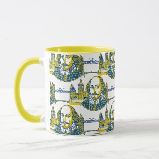 Mug Illustration de William Shakespeare Londres (Gauche)