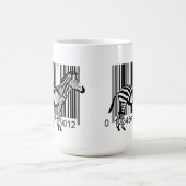 Mug Illustration de zèbre de code barres (Centre)