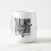 Mug Illustration de zèbre de code barres (Devant gauche)