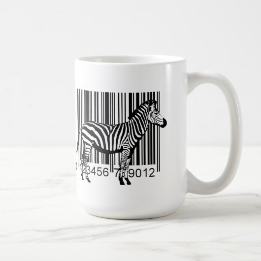 Mug Illustration de zèbre de code barres (Droite)