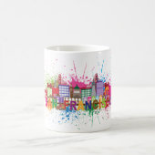 Mug Illustration d'éclaboussure de peinture d'horizon (Centre)