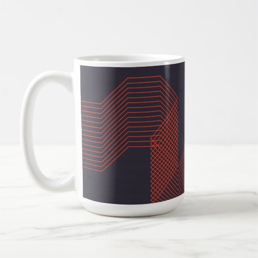 Mug Illustration décorative à la mode simple cool oran (Gauche)