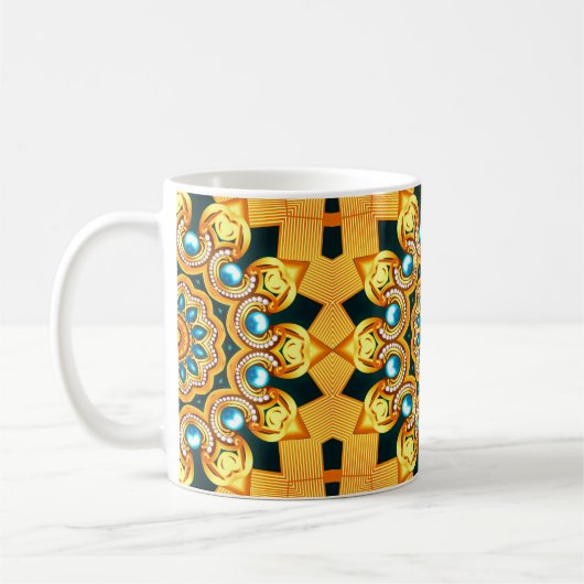 Mug illustration decorative background frame with patt (Gauche)