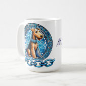 Mug Illustration décorative d'un chien terrier (Devant gauche)