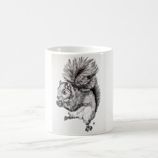 Mug Illustration d'encre d'écureuil (Centre)
