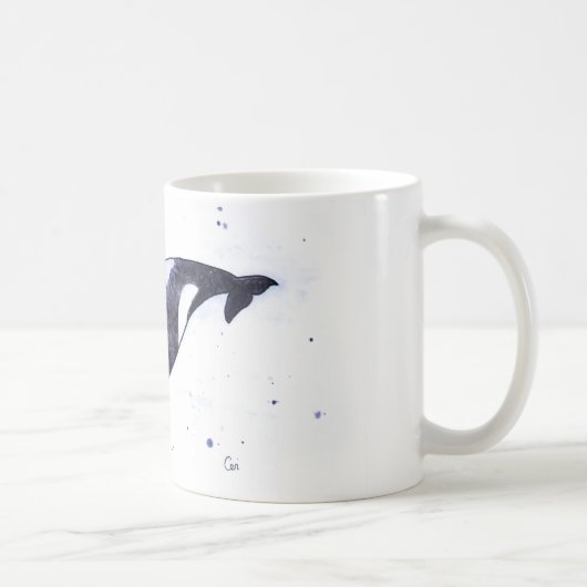 Mug Illustration d'épaulard d'orque (Droite)