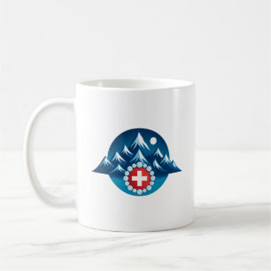 Mug Illustration des Alpes suisses