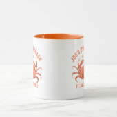 Mug Illustration des aquarelles Coral-Rouge Crabe (Centre)