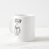 Mug Illustration des aquarelles de chien Schnauzer min (Devant gauche)