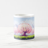 Mug Illustration des arbres roses