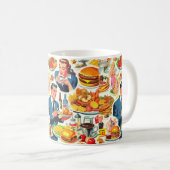 Mug Illustration des bandes dessinées alimentaires des (Devant droit)