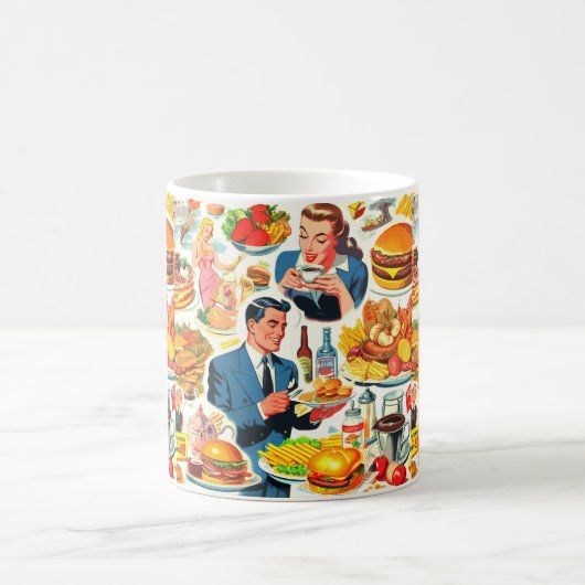 Mug Illustration des bandes dessinées alimentaires des (Centre)