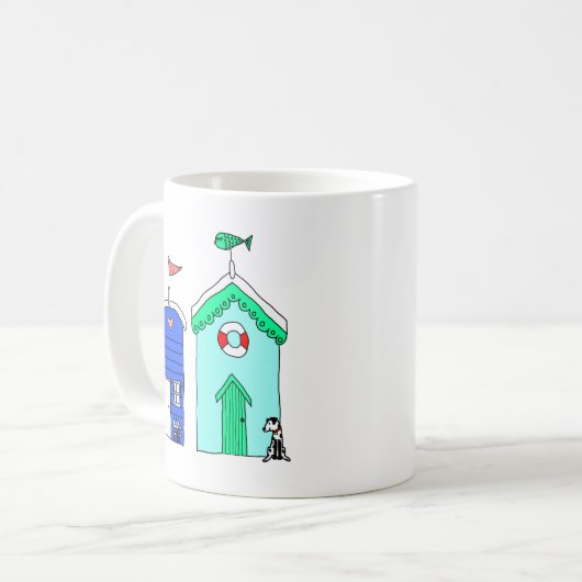 Mug Illustration des Beach Huts 2 (Devant gauche)