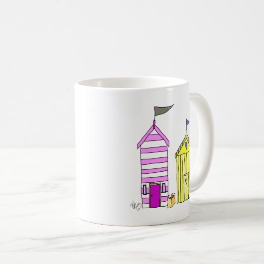 Mug Illustration des Beach Huts 3 (Devant droit)