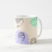 Mug Illustration des contours des statues grecques. B (Devant droit)
