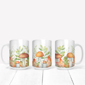 Mug Illustration des feuilles et des champignons d'aut