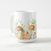 Mug Illustration des feuilles et des champignons d'aut (Devant gauche)