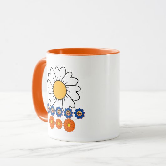 Mug Illustration des fleurs (Devant gauche)