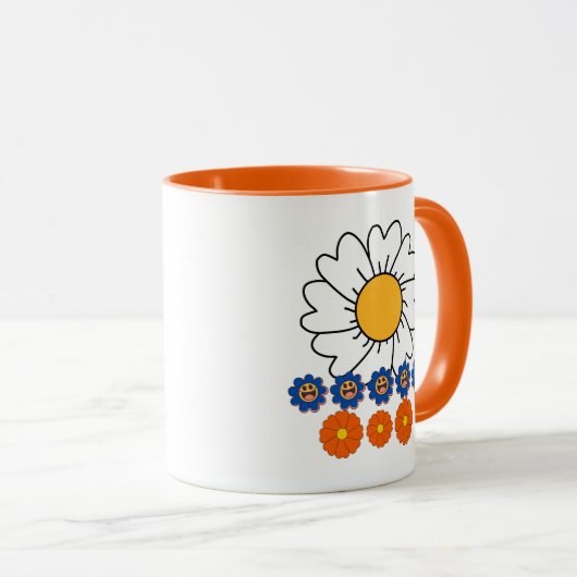 Mug Illustration des fleurs (Devant droit)