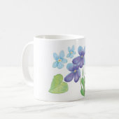 Mug Illustration des fleurs de violet sauvages (Devant gauche)