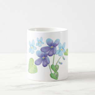Mug Illustration des fleurs de violet sauvages