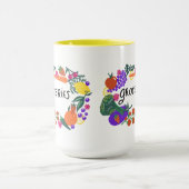 Mug Illustration des fruits et des épiceries Légumes (Centre)