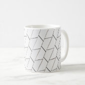 Mug Illustration des lignes blanches et noires (Devant droit)
