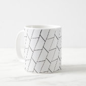 Mug Illustration des lignes blanches et noires (Devant gauche)