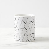 Mug Illustration des lignes blanches et noires (Centre)
