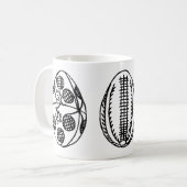 Mug Illustration des oeufs de Pâques fantaisistes à tr (Devant gauche)