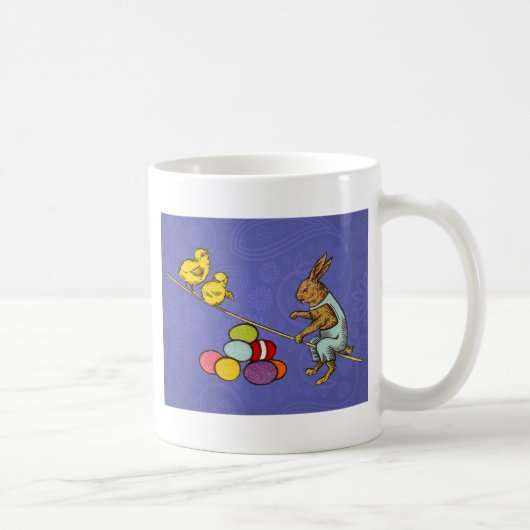 Mug Illustration des oeufs de poulets lapins de Pâques (Droite)