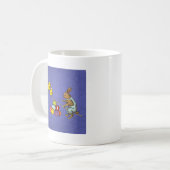 Mug Illustration des oeufs de poulets lapins de Pâques (Devant gauche)
