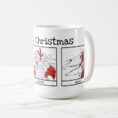 Mug Illustration des personnages de Noël dans le monde (Devant droit)