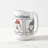 Mug Illustration des personnages de Noël dans le monde (Devant droit)