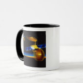 Mug Illustration des satellites à l'horizon terrestre (Devant gauche)