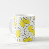 Mug Illustration dessinée à la main d'agrumes de citro (Devant gauche)